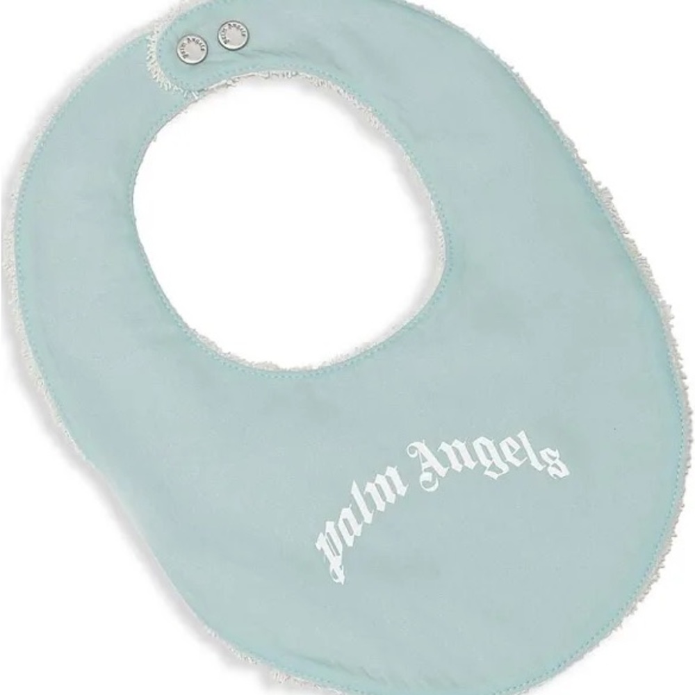 Palm Angels Light Blue Baby Bib